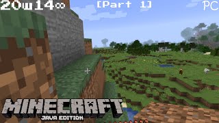 Minecraft 20w14infinite Survival  PC Longplay Part 1 [upl. by Gerge860]