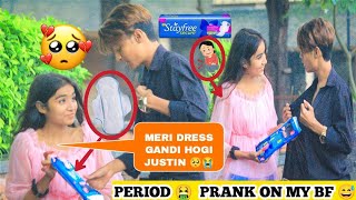 Period Prank On Boyfriend  Cute Reaction 😍  Justin Romio [upl. by Aileen]