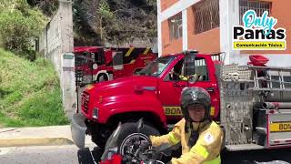 Incendio en Guápulo controlado Bomberos realizan labores de enfriamiento [upl. by Ennobe350]