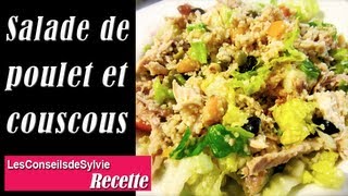 Ep 99  Recette  Salade de poulet et couscous simple et rapide Rééquilibrage Alimentaire  Régime [upl. by Fisoi476]