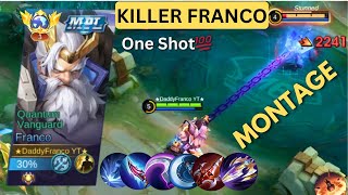 Franco Damage Build  Franco Montage  Top global Franco  Franco one shot build 2024 [upl. by Karlee]