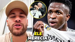 OLHA A REAÇÃO DO NEYMAR AO FALAR SOBRE VINICIUS JUNIOR E PREMIAÇÃO DA BOLA DE OURO VAZOU VÍDEO [upl. by Abrahan302]