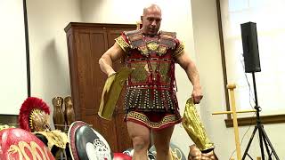 Greek Hoplite Presentation at Ellis Library 10102016 [upl. by Onaireves]