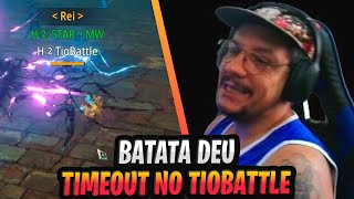 BATATA ACABOU DANDO TIMEOUT NO TIOBATTLE 😂  CORTES MIR4 [upl. by Klos]