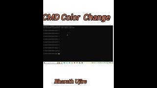 😮️😮️How to Change the Color in Command PromptCMDon Windows  no copyrights  BharathUjire💥️💥️ [upl. by Valentin]