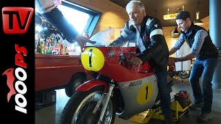 Giacomo Agostini startet MV Agusta 500  IRRER SOUND im Top Mountain Crosspoint [upl. by Rosse]