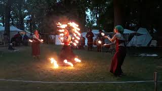 Feuershow auf den Mittelaltermarkt Niepars 2024 Part 1 [upl. by Aibsel]