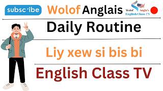 wolof anglais facile  Daily Routine Sentences for Beginner [upl. by Audrey]