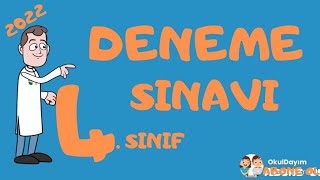 2022 4 Sınıf Deneme Sınavı Tüm Dersler Hazırlık Bursluluk Sınavı Hazırlık part1 [upl. by Eilsel]