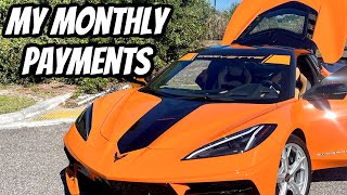 My Corvette C8 Monthly Payments  Cost [upl. by Tess583]