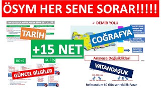 ÖSYM BU KONULARI HER SENE SORAR  15 NET [upl. by Berard]