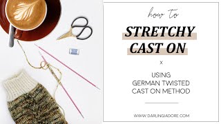 Knitting Help Stretchy Cast On In Knitting German Twist Cast On  How To Knit [upl. by Nnaegroeg]