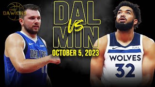 Dallas Mavericks vs Minnesota Timberwolves Full Game Highlights  October 5 2023  FreeDawkins [upl. by Yann]