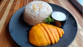 Mango Sticky Rice Recipe  How To Make Thai Mango Sticky Rice  Sticky Rice With Mango Recipe [upl. by Nevets780]