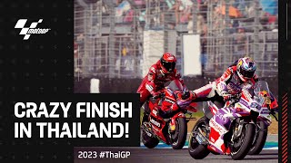 INSANE MotoGP last two laps in Buriram  2023 ThaiGP [upl. by Yelram]