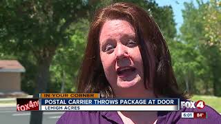 Postal carrier throws package from car in Lehigh Acres [upl. by Ahseital]