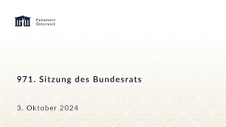 971 Sitzung des Bundesrats am 3 Oktober 2024 [upl. by Gunthar]