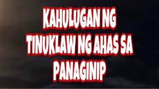 KAHULUGAN NG TINUKLAW NG AHAS SA PANAGINIP [upl. by Yahsan]