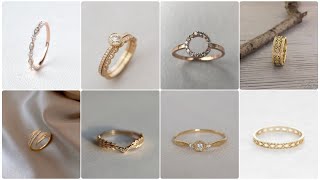 Awesome amp Simple Gold Ring Design Finger Ring Designs for Women WeddingEngagement Ring [upl. by Ttocserp]