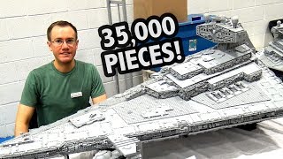 GIANT LEGO Star Destroyer with Full Interior Custom Star Wars [upl. by Anerda]