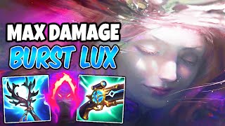 THE BEST LUX SEASON 14 ONESHOT BUILD amp RUNES  Full AP Lux Gameplay S14  League of Legends [upl. by Eivlys977]