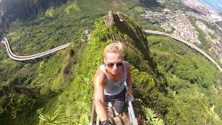 Stairway to Heaven Haiku Stairs  Oahu GoPromov [upl. by Anneehs789]