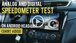 Analog and Digital Speedometer Test on Android Head Unit [upl. by Feeney]