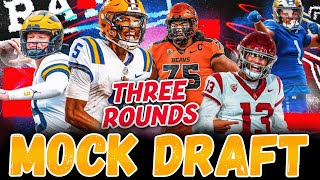 PFF 3Round 2024 NFL Mock Draft  Mock The Mock [upl. by Sonahpets160]