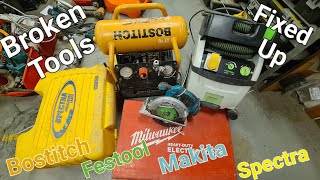 Repairing broken Makita bostitch festool milwaukee and spectra tools that need fixed [upl. by Uund675]