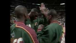 Chicago Bulls Introduction 1996 NBA Finals Game 6 vs Seattle Supersonics [upl. by Wilterdink]