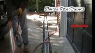 How To Install Trench Drain in Driveway NDS Channel Drain Driveway Drain by Apple Drtains [upl. by Neerhtak793]