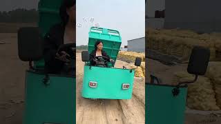 warehouse logistics factory transporter electric fourwheel flatbed truck support customized [upl. by Emylee]