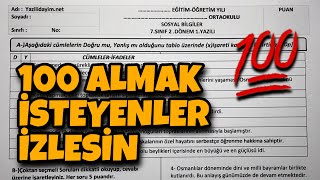 7Sınıf Sosyal Bilgiler 2Dönem 1Yazılı [upl. by Nan]