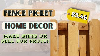 DIY Fall Home Decor 2 Easy Projects From 1or 2 Fence Pickets [upl. by Nol343]