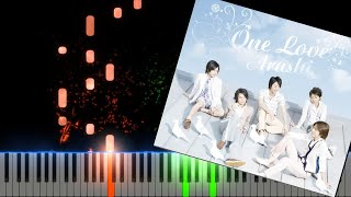 Arashi One Love Piano Cover Midi tutorial Sheet app Karaoke [upl. by Einoj]