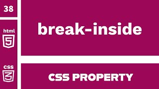 CSS Property  breakinside explained [upl. by Gearard157]