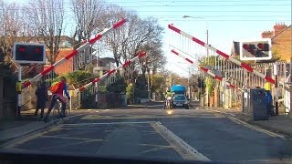 Sandymount Level Crossing  IE 8300 Class Dart Train [upl. by Yetak]