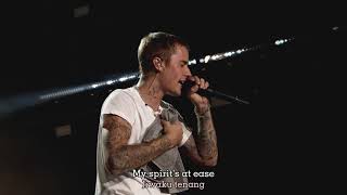 Justin Bieber  Purpose lyrics and Indonesian translation live at Made in America 2021 [upl. by Adneral]