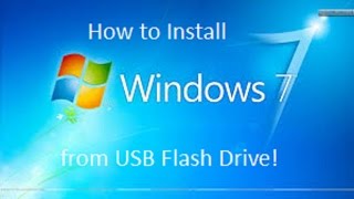 Windows 7  Installation from a USB Flash Drive [upl. by Meier633]