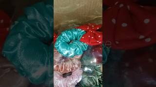 packing Scrunchies 🌸 bows diy shortvideo small bussiness [upl. by Loy717]