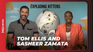 Tom Ellis amp Sasheer Zamata Talk Exploding Kittens amp Voicing God and the Antichrist  Interview [upl. by Arod]