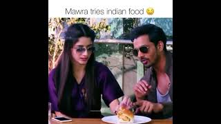 Mawra Hocane Tried Indian Food Mawra in India [upl. by Philipines349]