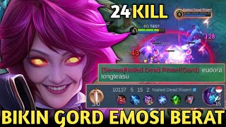 24 KILL EUDORA BIKIN GORD EMOSI BERAT amp LANGSUNG BERKATA TOXIC NGATAIN EUDORA LNTE MOBILE LEGENDS [upl. by Annawd]