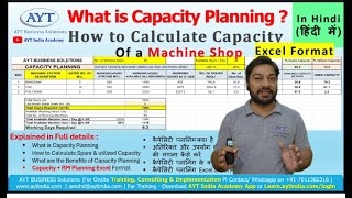 What is Plant Capacity amp Capacity Planning  Capacity Planning Excel Format In Hindi [upl. by Cirdek]