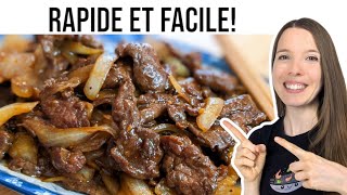 BOEUF AUX OIGNONS RECETTE FACILE ET RAPIDE  HOP DANS LE WOK [upl. by Ardnael350]