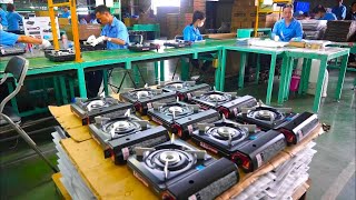 UNBELIEVABLE LARGESCALE Mass Production in VIETNAM Process of producing MINI GAS STOVE [upl. by Prudence]