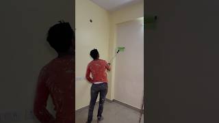 Wall painting design hand making without stencil ompaintingworks wallpaintingdesigns shorts [upl. by Anirbys332]