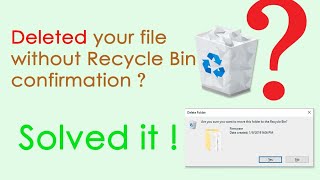 How to Enable Recycle Bin Confirmation in Windows 10 [upl. by Nerita]