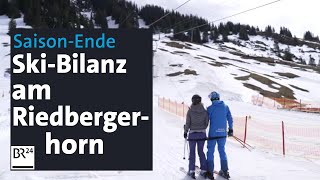 Abschluss der SkiSaison Zu Besuch im Skigebiet GrasgehrenRiedbergerhorn  Abendschau  BR24 [upl. by Einahpats]