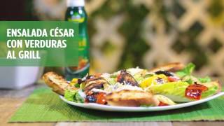 Cómo preparar Ensalada César con verduras al grill  Nutrioli Spray [upl. by Amargo]